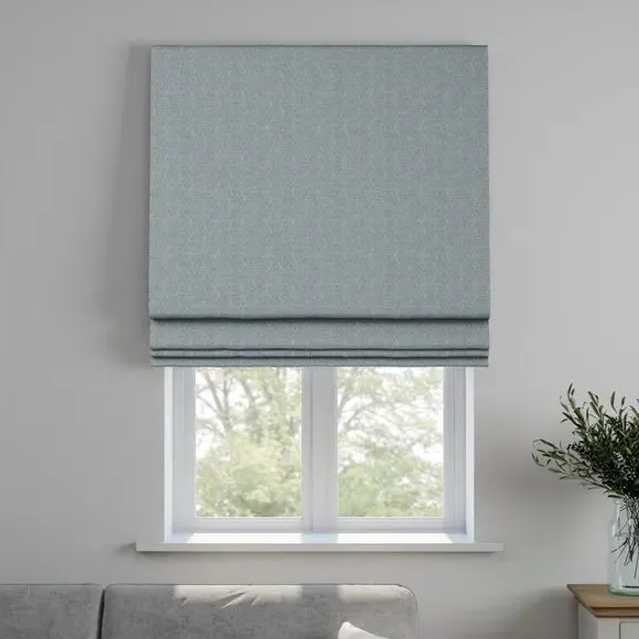 Porto Made to Measure Roman Blind - Blue, Polycotton by Dunelm, image 4