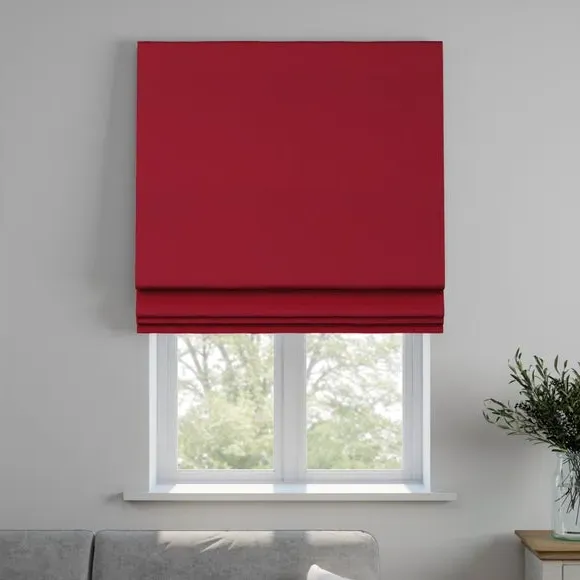 Made to Measure Roman Blind - Bordeaux, Cotton by Dunelm, image 4