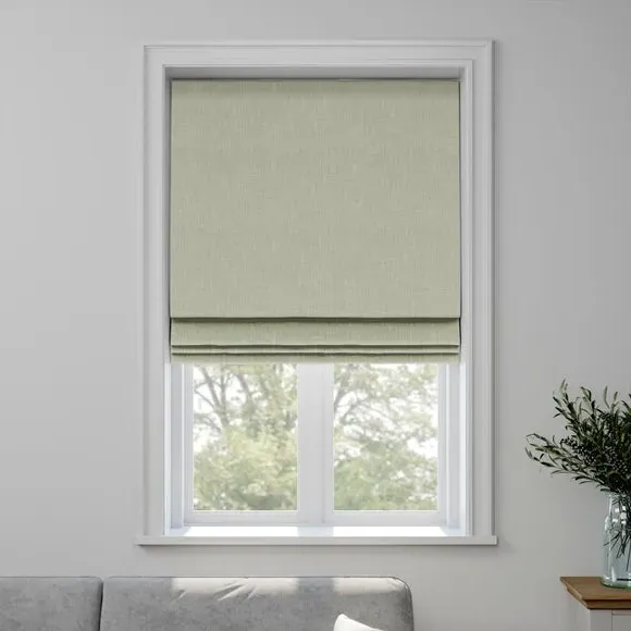 Made to Measure Roman Blind - Bronte Pistachio, Polyester by Dunelm, image 3
