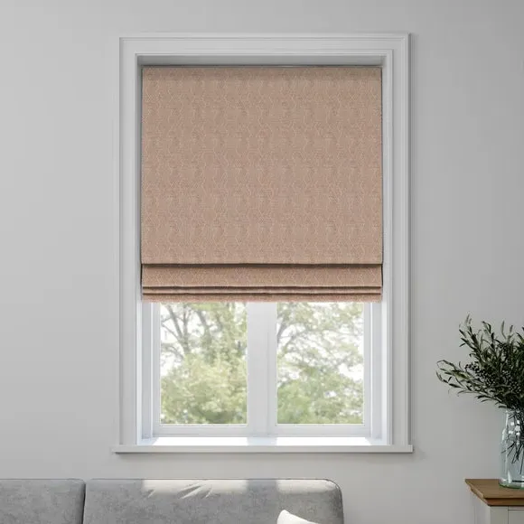 Porto Made to Measure Roman Blind - Coral, Polycotton by Dunelm, image 3