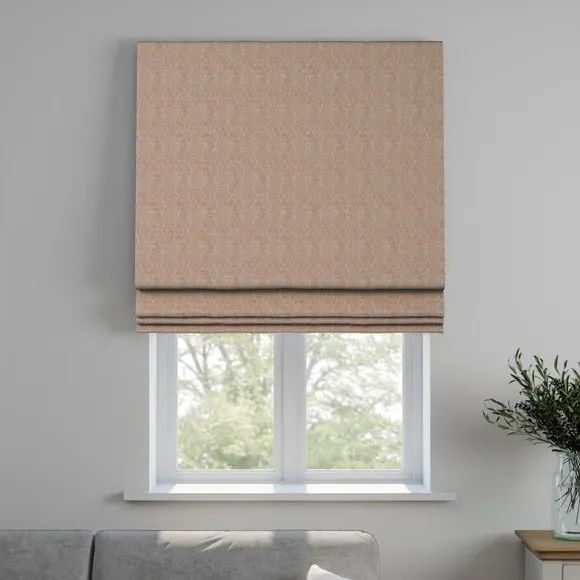 Porto Made to Measure Roman Blind - Coral, Polycotton by Dunelm, image 4