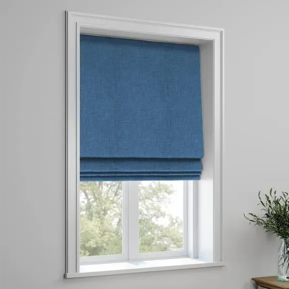 Made to Measure Roman Blind - Denim by Dunelm, image 3