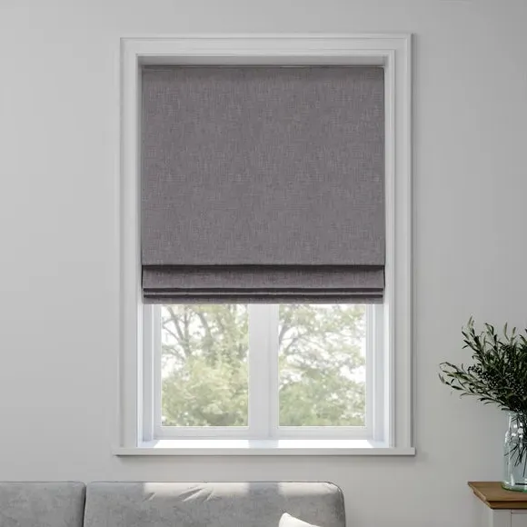 Made to Measure Roman Blind - Flint, Polyester by Dunelm, image 3