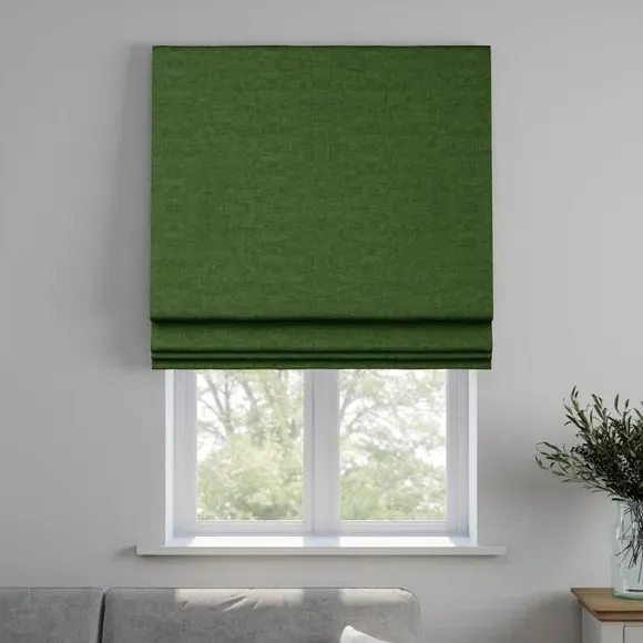 Made to Measure Roman Blind - Lux Forest, Velvet by Dunelm, image 4