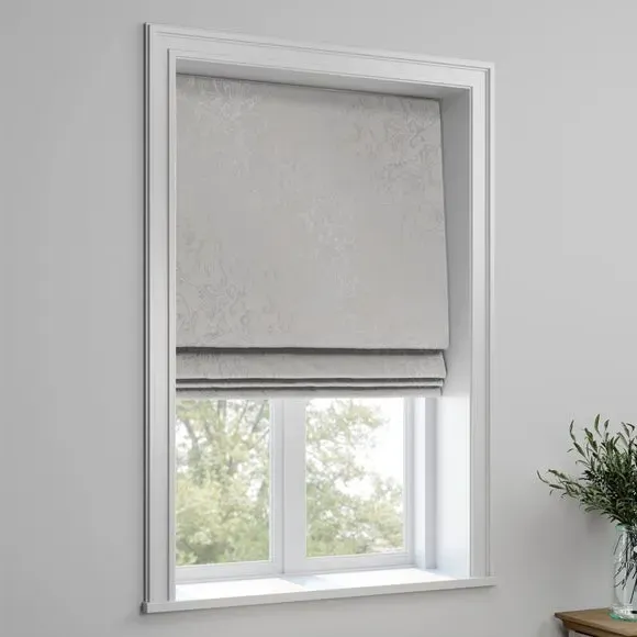 Made to Measure Roman Blind - Grey by Dunelm, image 3