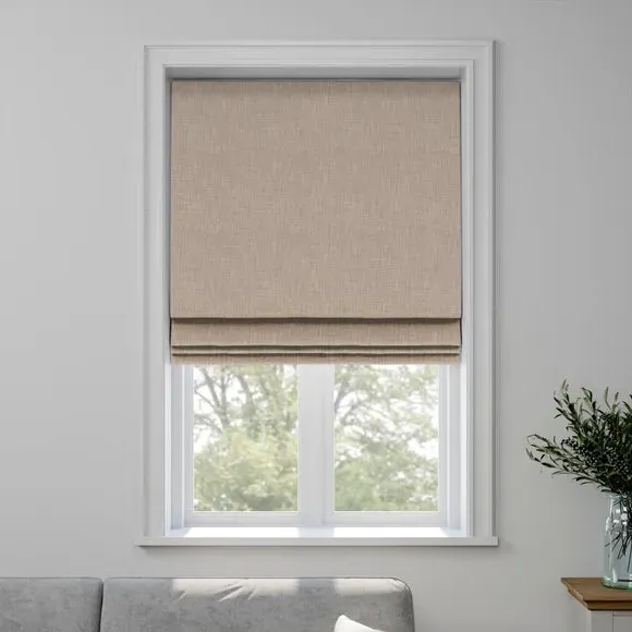 Made to Measure Roman Blind - Hessian, Polyester by Dunelm, image 3
