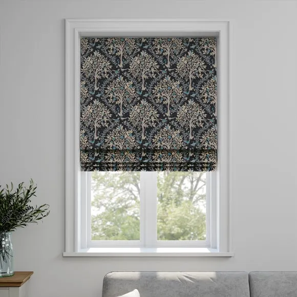 Made to Measure Roman Blind - Ink, Jacquard by Dunelm, image 3