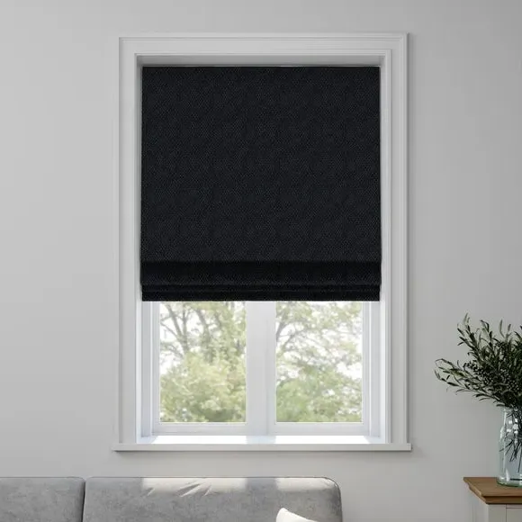Made to Measure Roman Blind - Ink, Polyester by Dunelm, image 3
