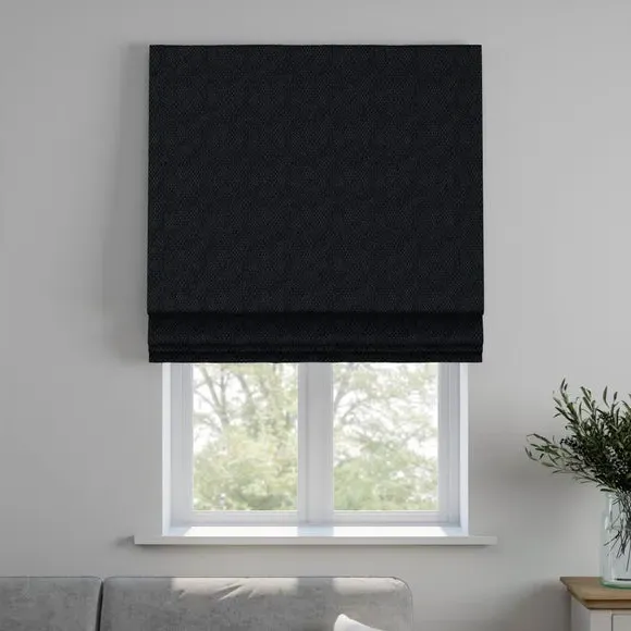 Made to Measure Roman Blind - Ink, Polyester by Dunelm, image 4