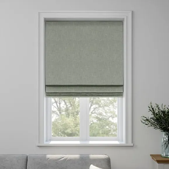 Made to Measure Roman Blind - Jade, Polyester by Dunelm, image 3