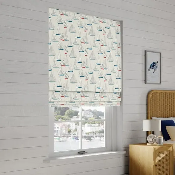 Coastal Ocean Yacht Made to Measure Roman Blind - Cotton by Dunelm, image 3