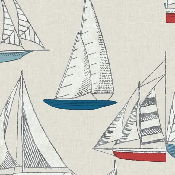 Coastal Ocean Yacht Made to Measure Roman Blind - Cotton alternate view