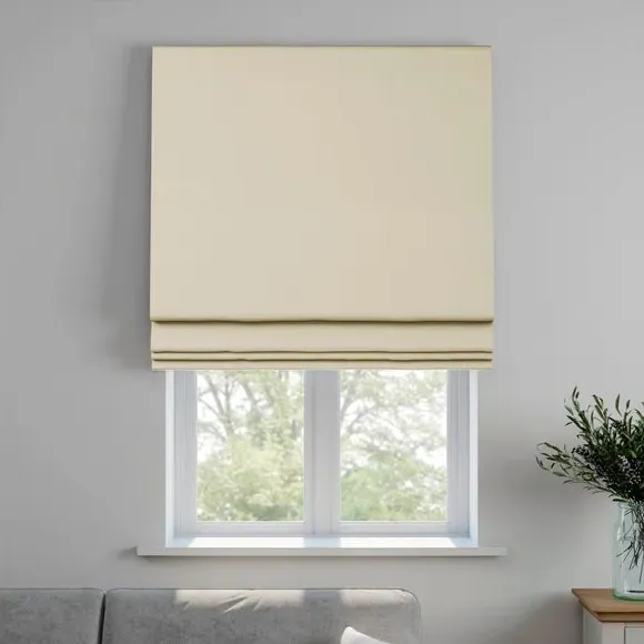 Made to Measure Roman Blind - Natural, Cotton by Dunelm, image 4