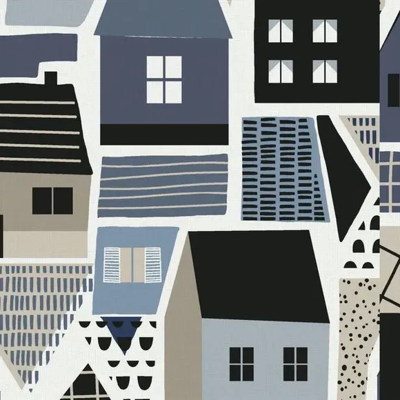 Made to Measure Roman Blind - Navy, Cotton alternate view