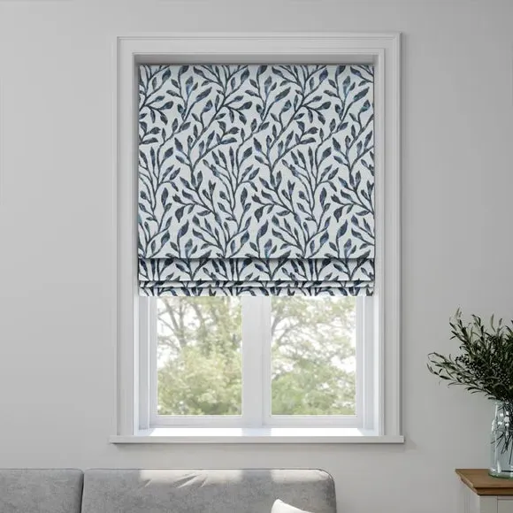 Made to Measure Roman Blind - Navy, Velvet by Dunelm, image 3