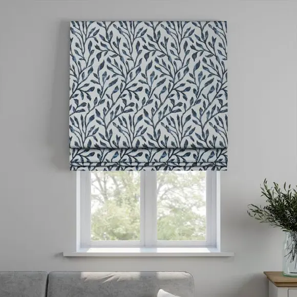 Made to Measure Roman Blind - Navy, Velvet by Dunelm, image 4