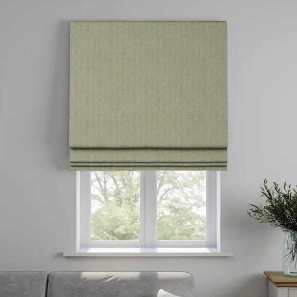 Porto Made to Measure Roman Blind - Olive, Polycotton by Dunelm, image 4