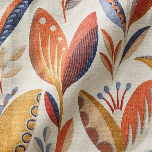 Made to Measure Roman Blind - Orange, Floral alternate view
