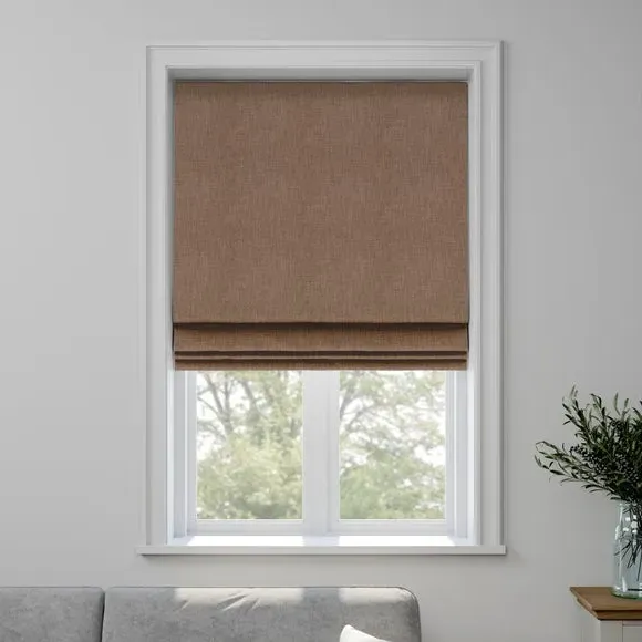 Made to Measure Roman Blind - Otter, Polyester by Dunelm, image 3