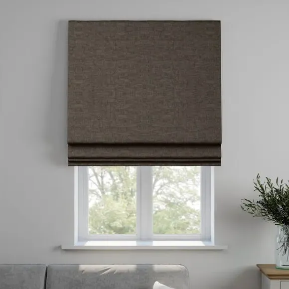 Made to Measure Roman Blind - Lux Pewter, Velvet by Dunelm, image 4