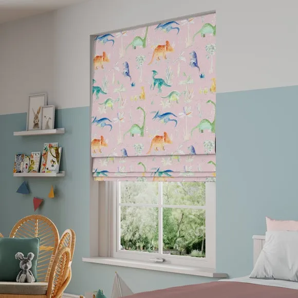 Made to Measure Roman Blind - Pink, Cotton by Dunelm, image 3