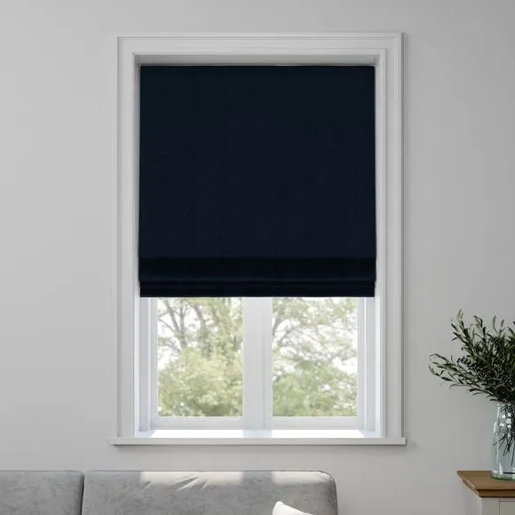 Made to Measure Roman Blind - Royal Blue, Jacquard by Dunelm, image 3