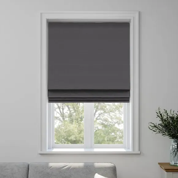 Made to Measure Roman Blind - Silver, Polyester by Dunelm, image 3