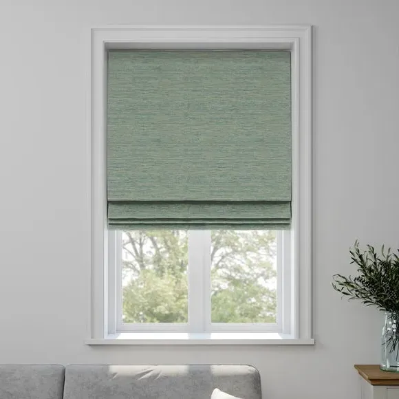 Made to Measure Roman Blind - Teal, Fabric by Dunelm, image 3
