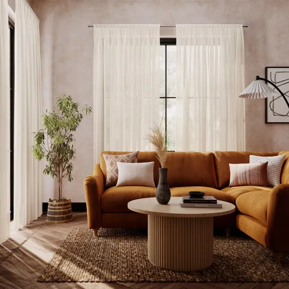 Made to Measure Voile Curtains - Natural, Polyester alternate view