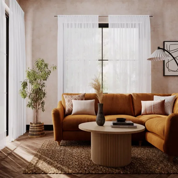 Made to Measure Voile Curtains - White, Polyester alternate view