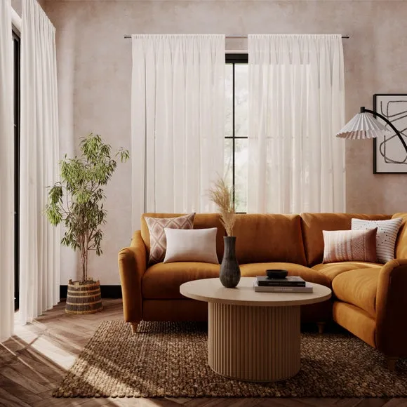 Made to Measure Voile Curtains - White, Polyester alternate view