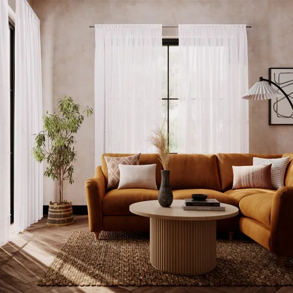 Made to Measure Voile Curtains - White, Polyester alternate view