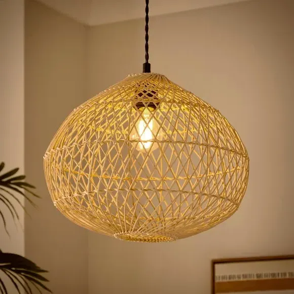 Maeve Rattan Easy Fit Pendant Shade - Natural alternate view