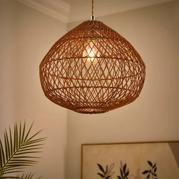Maeve Easy Fit Pendant Shade - Walnut, Rattan alternate view