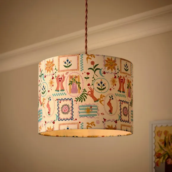 Magical Garden Easy Fit Lamp Shade - Multicolor, Polyester alternate view