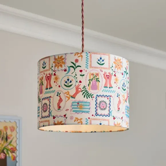 Magical Garden Easy Fit Lamp Shade - Multicolor, Polyester product