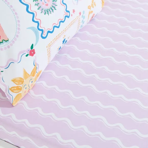 Magical Garden Set of 2 Fitted Sheets - Lilac, Polycotton alternate view