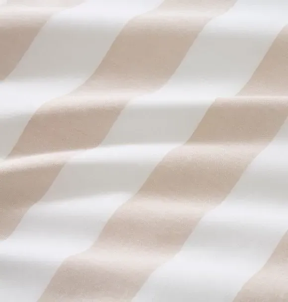 Maisie Woven Stripe Duvet Cover & Pillowcase Set - Natural, Cotton alternate view
