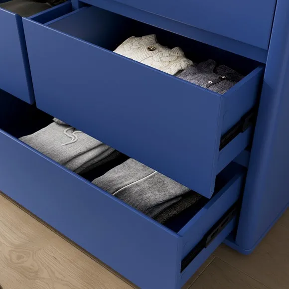 6 Drawer Chest with Metal Runners - Oak Effect by Dunelm, image 4