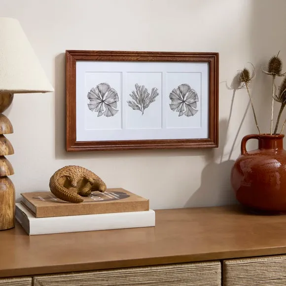 Mango Wood Triple Multi Photo Frame - Dark product