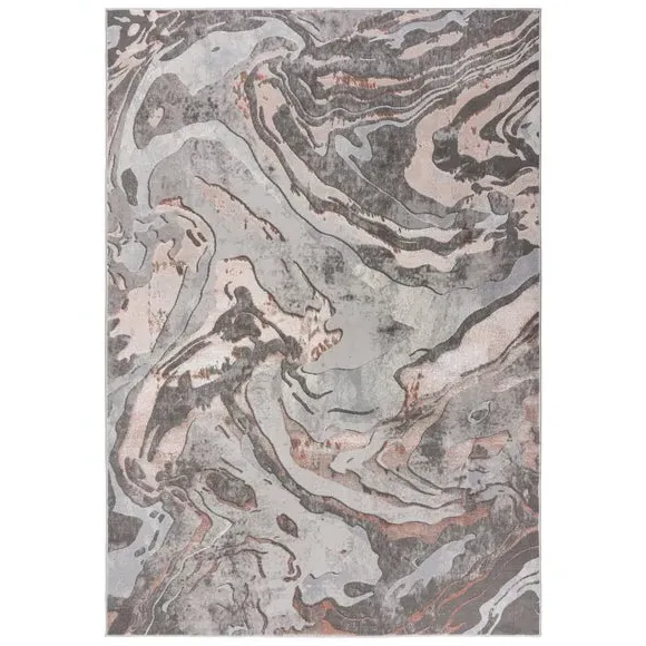 Marbled Area Rug - Blush, Polypropylene by Dunelm, image 2