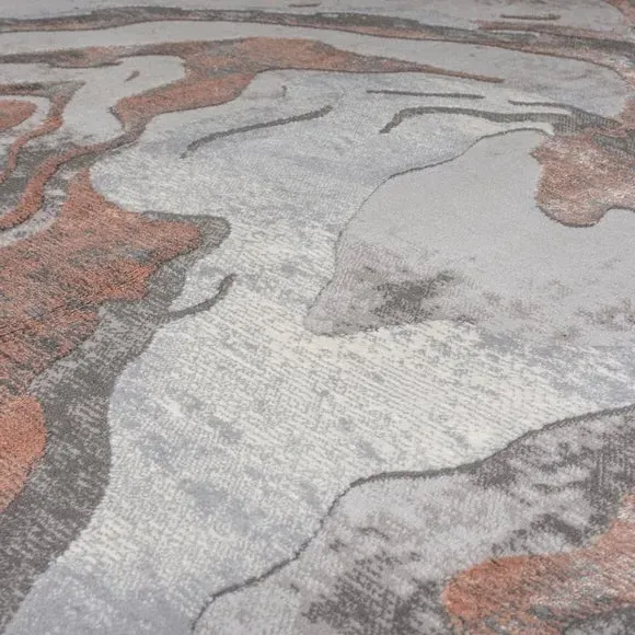 Marbled Area Rug - Blush, Polypropylene by Dunelm, image 3