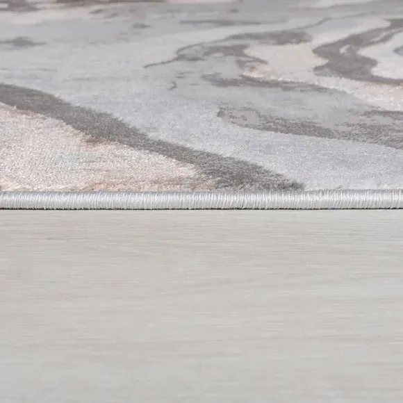 Marbled Area Rug - Blush, Polypropylene by Dunelm, image 4