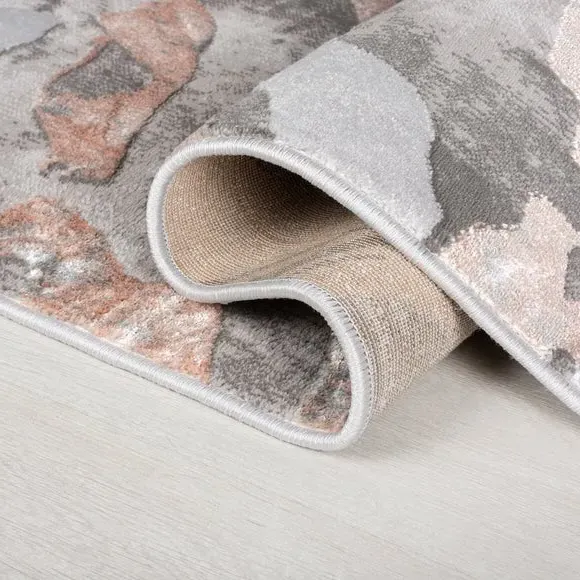 Marbled Area Rug - Blush, Polypropylene by Dunelm, image 5