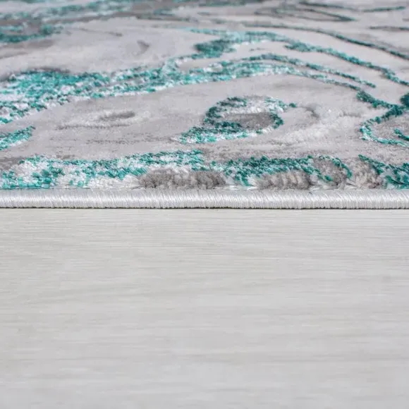 Marbled Area Rug - Emerald, Polypropylene by Dunelm, image 4