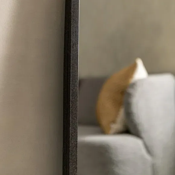 Marcia Curved Rectangle Full Length Leaner Mirror - Black, Metal alternate view