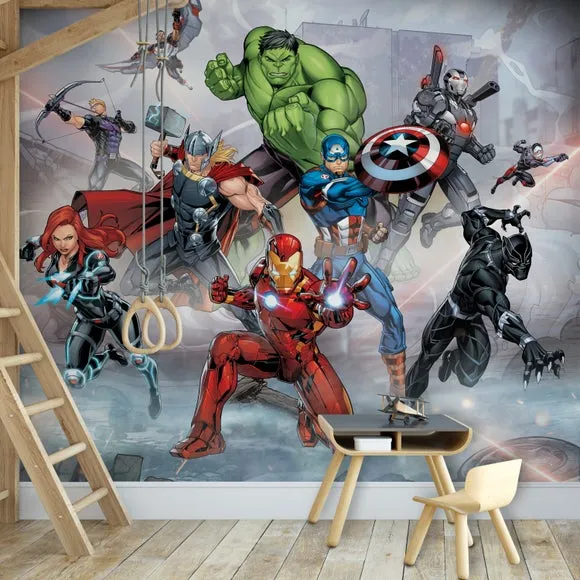Wall Mural with Hero Design - Multicolor, Non-Woven alternate view