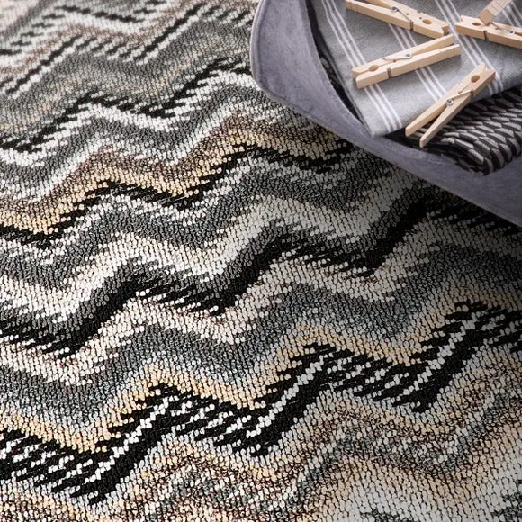 Zig Zag Washable Doormat - Natural, Boucle alternate view