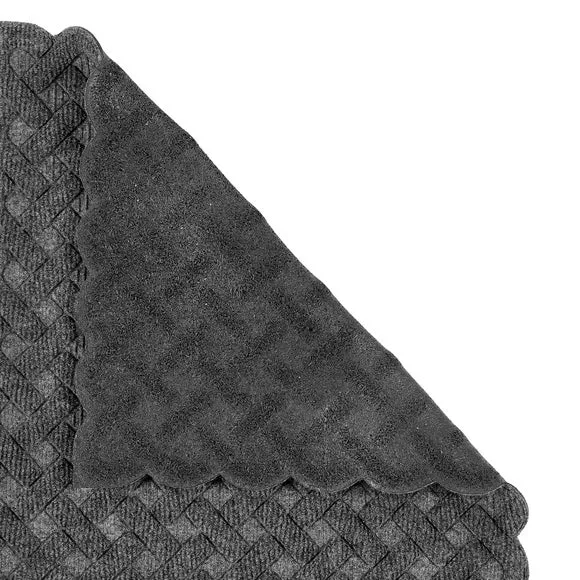 Cross Hatch Outdoor Doormat - Grey, Rubber alternate view