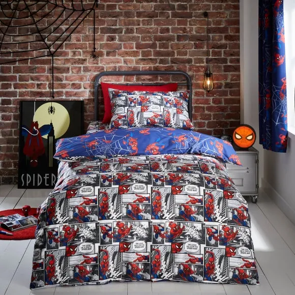 Spider-Man Reversible Duvet Cover & Pillowcase Set - Navy alternate view